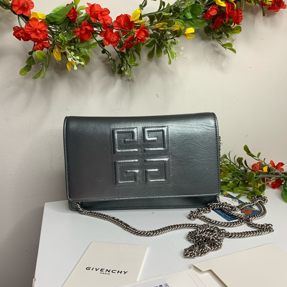 Givenchy Handbags - SOLD❌Givenchy Metallic Emblem Chain Wallet